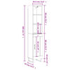 vidaXL sz&uuml;rke sonoma szerelt fa magasszekr&eacute;ny 34,5 x 34 x 180 cm
