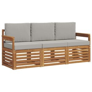 vidaXL &Uuml;lőgarnit&uacute;r&aacute;k 3 pcs Term&eacute;szetes &eacute;s Vil&aacute;gossz&uuml;rke T&ouml;m&ouml;r Ak&aacute;cfa