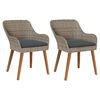 vidaXL Kerti Sz&eacute;k p&aacute;rn&aacute;val 2 pcs Fekete 62.5 x 55 x 82 cm polirattan