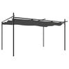 vidaXL antracitsz&uuml;rke pergola beh&uacute;zhat&oacute; tetővel 395 x 292 x 230 cm