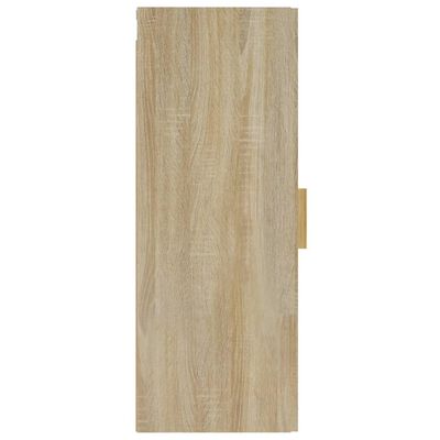 vidaXL sonoma tölgy színű szerelt fa faliszekrény 34,5 x 34 x 90 cm