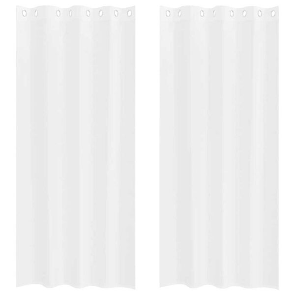 vidaXL Voile Függöny függönyökkel 2 pcs Fehér 245 x 140 cm Poliészter