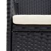 vidaXL 5 r&eacute;szes fekete kerti &eacute;tkezőgarnit&uacute;ra