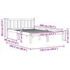 vidaXL viaszbarna tömör fenyőfa ágy matrac nélkül 120 x 200 cm