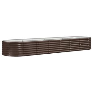 vidaXL barna horganyzott ac&eacute;l kerti magas&aacute;gy&aacute;s 296x80x36 cm