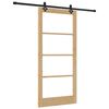 vidaXL Cs&uacute;sz&oacute; ajt&oacute; ORKDAL Term&eacute;szetes &eacute;s fekete 93 x 202 cm