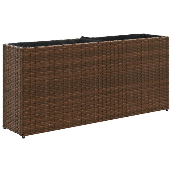 vidaXL barna polyrattan kerti &uuml;ltetől&aacute;da 2 cser&eacute;ppel 90x20x40 cm