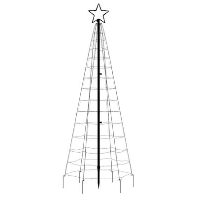 vidaXL hideg fehér karácsonyfa fénykúp tüskékkel 220 LED 180 cm
