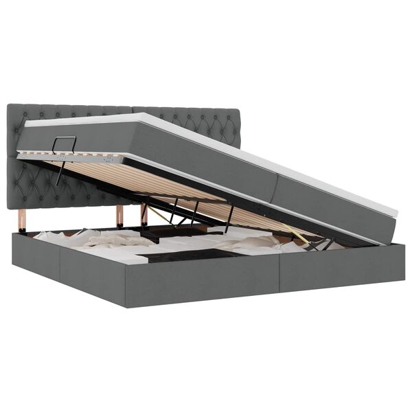 vidaXL &Aacute;gy t&aacute;rol&oacute;val &eacute;s LED l&aacute;mp&aacute;val leddel S&ouml;t&eacute;tsz&uuml;rke 200 x 200 cm