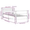 vidaXL tömör fenyőfa ágy matrac nélkül 90 x 200 cm