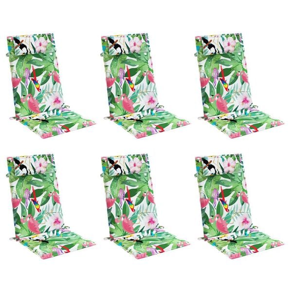 vidaXL 6 db t&ouml;bbsz&iacute;nű oxford sz&ouml;vet magas h&aacute;tt&aacute;ml&aacute;j&uacute; sz&eacute;kp&aacute;rna