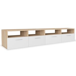 vidaXL 2 db t&ouml;lgyfa sz&iacute;nű/feh&eacute;r faforg&aacute;cslap TV szekr&eacute;ny 95x35x36 cm