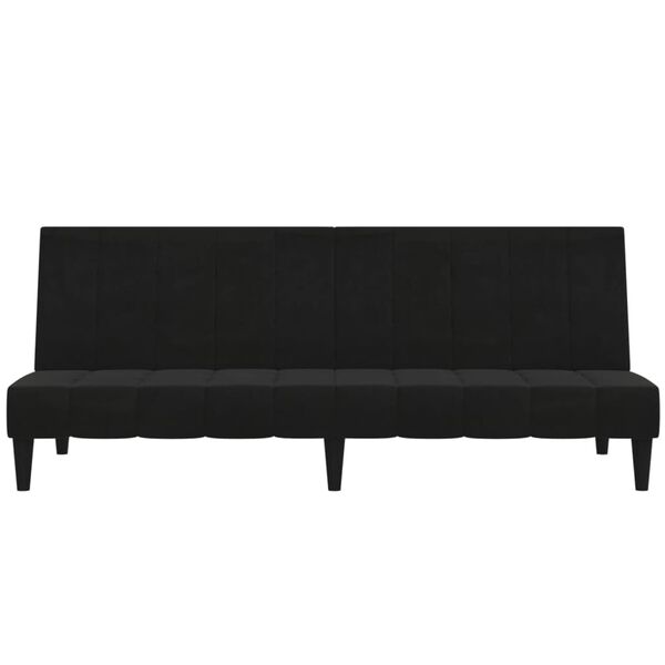 vidaXL k&eacute;tszem&eacute;lyes fekete mikrosz&aacute;las sz&ouml;vet kanap&eacute;&aacute;gy