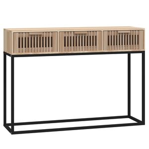 vidaXL szerelt fa &eacute;s vas t&aacute;lal&oacute;asztal 105x30x75 cm