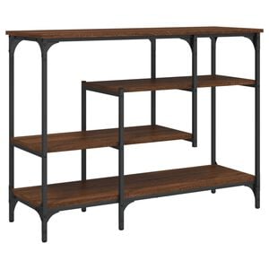 vidaXL barna t&ouml;lgysz&iacute;nű t&aacute;lal&oacute;asztal polcokkal 100 x 35 x 75 cm