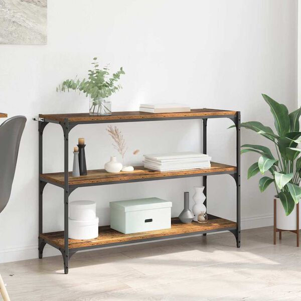 vidaXL K&ouml;nyvespolc R&eacute;gi fa 100 x 33 x 70,5 cm Műszaki fa &eacute;s vas