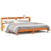 vidaXL viaszbarna t&ouml;m&ouml;r fenyőfa &aacute;gy matrac n&eacute;lk&uuml;l 200 x 200 cm