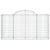 vidaXL 15 db &iacute;ves horganyzott vas gabion kos&aacute;r 200x50x100/120 cm