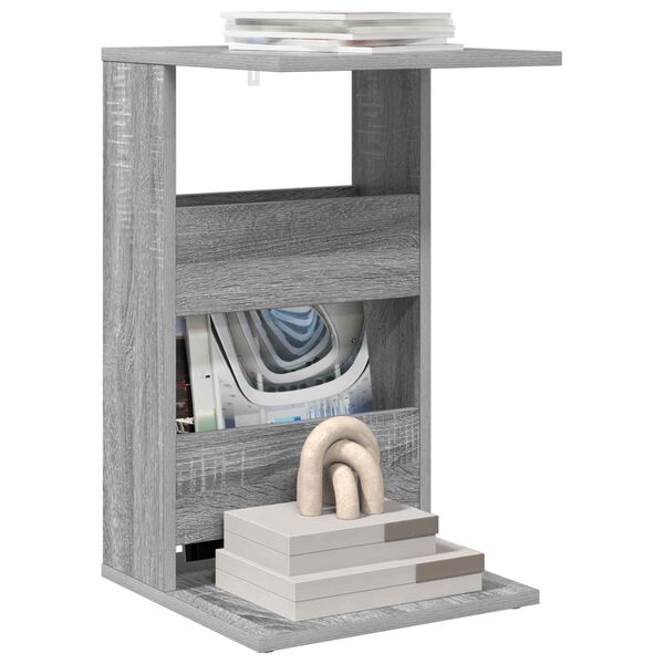 vidaXL Oldal asztal Sz&uuml;rke Sonoma 40 x 35 x 60,5 cm Faanyag