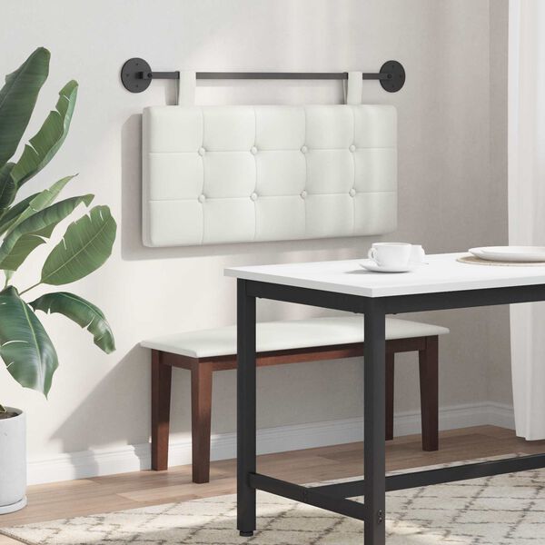 vidaXL Fali Fejt&aacute;mla Falra szerelhető Feh&eacute;r 100 x 55 x 5 cm Műbőr