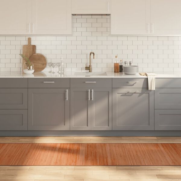 vidaXL n&eacute;gysz&ouml;gletű barna bambusz szőnyeg 70 x 300 cm