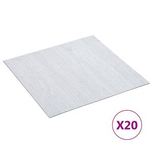 vidaXL 20 db feh&eacute;r &ouml;ntapad&oacute; PVC padl&oacute;lap 1,86 m&sup2;