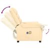 vidaXL krémszínű műbőr elektromos masszázsfotel