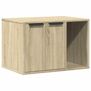 vidaXL sonoma t&ouml;lgy sz&iacute;nű szerelt fa macskaalomdoboz 60 x 40 x 40 cm