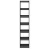vidaXL szürke tömör fenyőfa könyvszekrény/térelválasztó 40x30x199 cm
