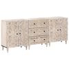 vidaXL Sz&eacute;f 3 db 60 x 33,5 x 75 cm T&ouml;m&ouml;r Mang&oacute;f&aacute;t Feh&eacute;r