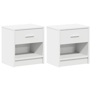vidaXL 2 db feh&eacute;r &eacute;jjeliszekr&eacute;ny fi&oacute;kkal 39x28x41 cm