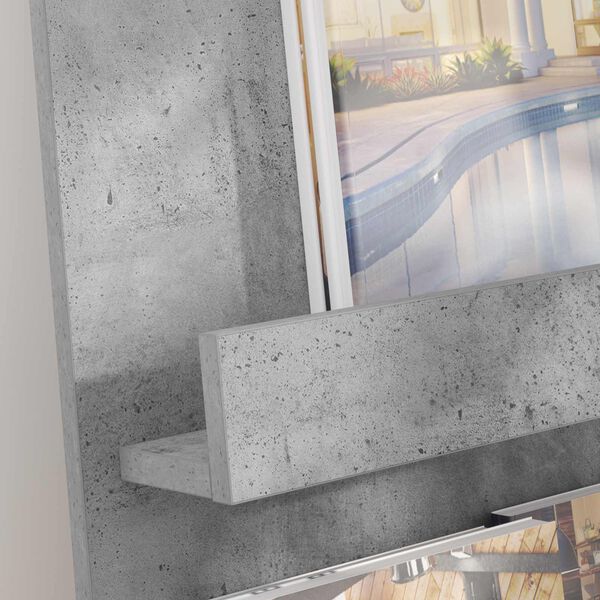 vidaXL Magazin &aacute;llv&aacute;ny polcokkal Beton Sz&uuml;rke 43 x 11 x 102 cm Faanyag