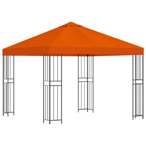 vidaXL Pavilon 3 x 3 m Narancss&aacute;rga Poli&eacute;szter &eacute;s ac&eacute;l 190 gsm