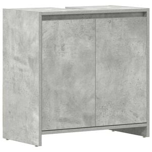 vidaXL betonsz&uuml;rke szerelt fa f&uuml;rdőszobaszekr&eacute;ny 60 x 33 x 60 cm