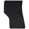 vidaXL Aut&oacute;szőnyeg 4 pcs Fekete Gumi