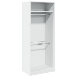vidaXL feh&eacute;r szerelt fa ruh&aacute;sszekr&eacute;ny 80 x 50 x 200 cm