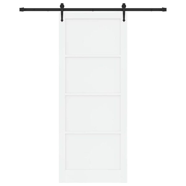 vidaXL Cs&uacute;sz&oacute; ajt&oacute; ORKDAL Feh&eacute;r &eacute;s fekete 93 x 232 cm T&ouml;m&ouml;r fenyőfa