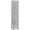 vidaXL betonsz&uuml;rke szerelt fa magasszekr&eacute;ny 34,5x34x180 cm