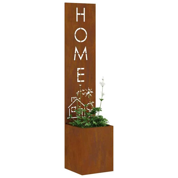 vidaXL Kertvédő vászon Rozsdás 32 x 140 cm időjárásálló acél