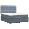 vidaXL LED Boxspring &Aacute;gy Mattal S&ouml;t&eacute;tsz&uuml;rke 180 x 200 cm B&aacute;rsony