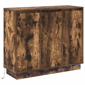 vidaXL LED t&aacute;lal&oacute; F&uuml;st&ouml;lt t&ouml;lgy 90 x 32 x 75 cm Szerelt Fa