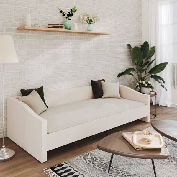 vidaXL kr&eacute;msz&iacute;nű sz&ouml;vetk&aacute;rpitoz&aacute;s&uacute; d&iacute;v&aacute;ny USB-vel 90 x 200 cm