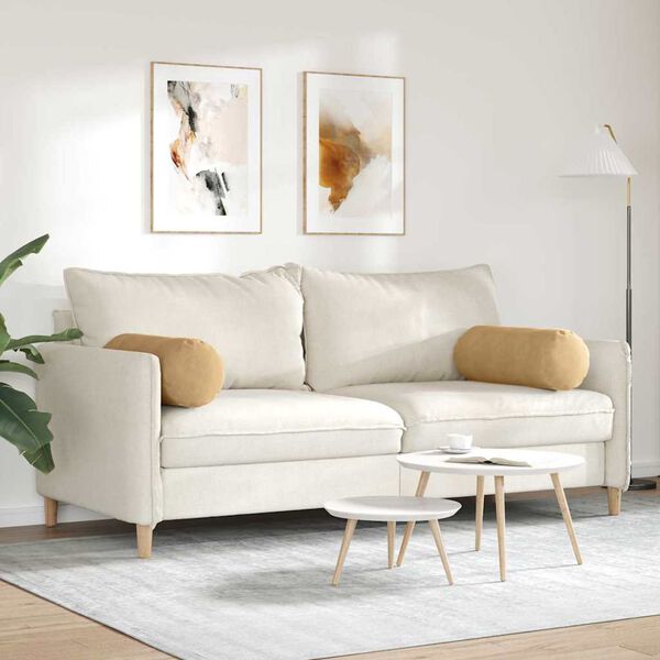 vidaXL Hengerpárnák 2 pcs Barna Ø 25 x 70 cm Bársonyos szövet