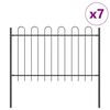 vidaXL Kerti Ker&iacute;t&eacute;s BOXTEL 7 db 11,9 x 1,2 m Porfestett ac&eacute;l Sz&uuml;rke