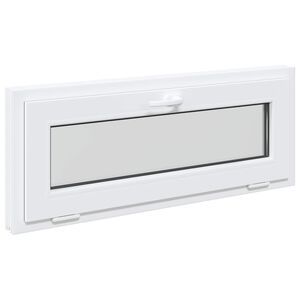vidaXL Pinceablak RISOR 110 x 40 cm PVC &eacute;s &Uuml;veg Feh&eacute;r