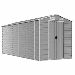 vidaXL vil&aacute;gossz&uuml;rke horganyzott ac&eacute;l kerti f&eacute;szer 191 x 470 x 198 cm
