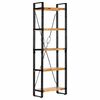 vidaXL 5 szintes t&ouml;m&ouml;r mang&oacute;fa k&ouml;nyvespolc 60 x 30 x 180 cm