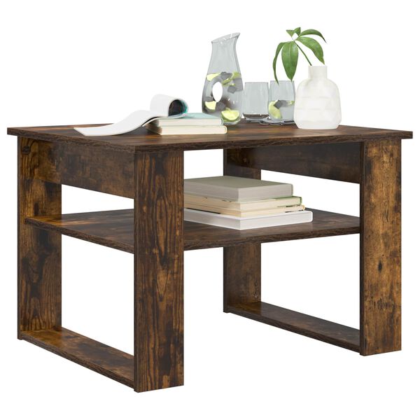 vidaXL Doh&aacute;nyz&oacute;asztal t&aacute;rol&oacute;val F&uuml;st&ouml;lt t&ouml;lgy 64 x 54 x 44 cm Faanyag