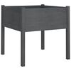 vidaXL 2 db szürke tömör fenyőfa kerti virágtartó 70 x 70 x 70 cm