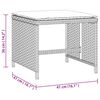 vidaXL 4db világosszürke polyrattan kerti szék párnával 41 x 41 x 36cm
